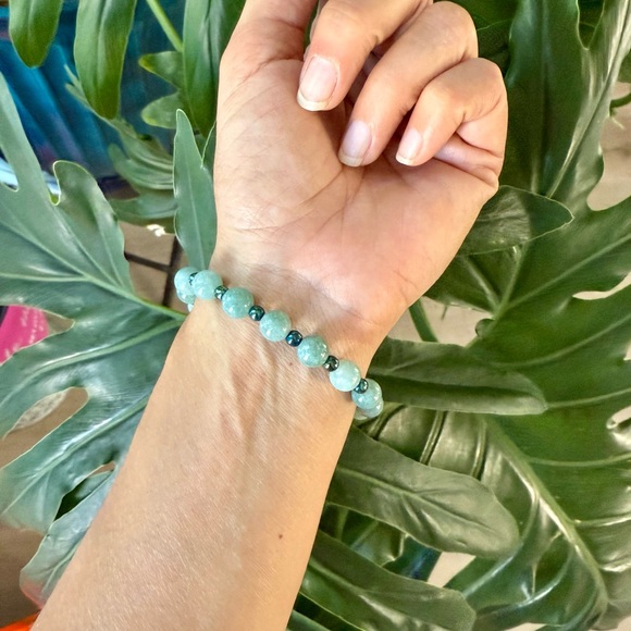 Amazonite & Hematite bracelet (one) - Picture 5 of 6